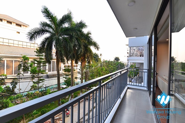 Modern 3 bedrooms apartment with huge balcony for rent in Tay Ho, Hanoi 